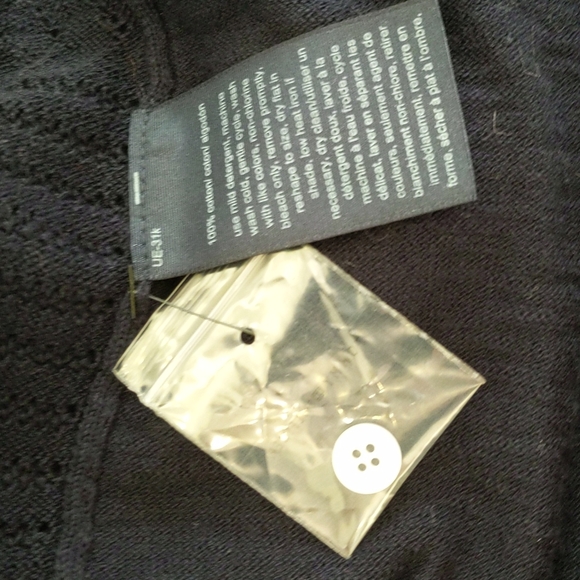 NWT Tommy Hilfiger Cotton Shrug Cardigan Sky Captain Navy Size M - Picture 8 of 9